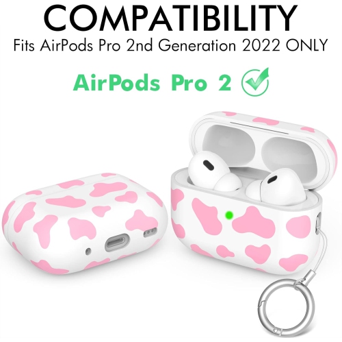 Matte Cow Print Case for Airpods Pro 2nd Generation Case Cover AirPods Pro 2 Hard TPU Protective Cover