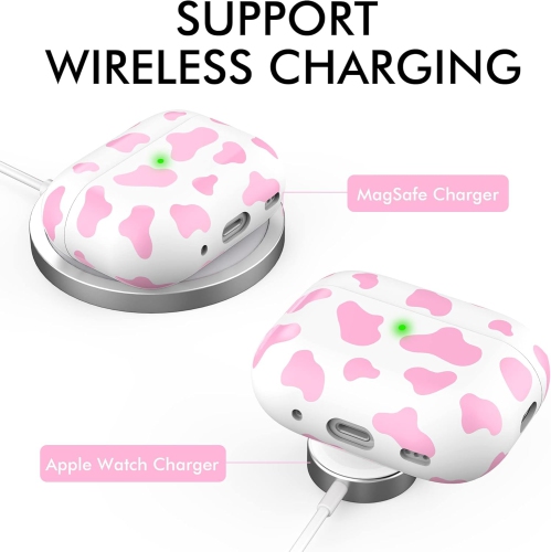 Matte Cow Print Case for Airpods Pro 2nd Generation Case Cover AirPods Pro 2 Hard TPU Protective Cover