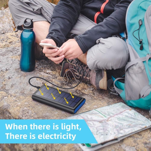 Solar Charger Power Bank 26800mah, 2 USB Output Fast Phone Portable Charger Power Bank Solar y Bank Pack External