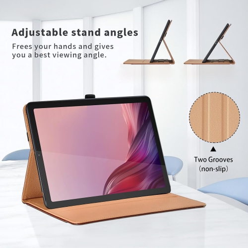 Case for Lenovo Tab M9 9.0 inch - [Hand Strap] Multi-Angle Viewing Stand PU Leather Tablet