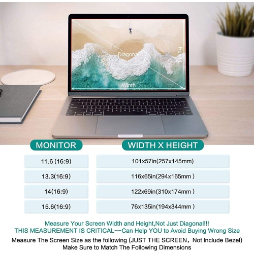 13.3 Inch Laptop Screen Protector, Anti Blue Light and Anti Glare Filter, Eye Protection Blue Light ing&