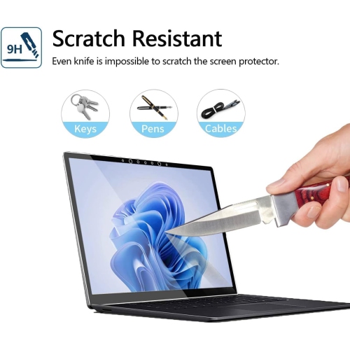 Screen Protector for rosoft Surface Laptop 6/5/4/3 2024-2019, Tempered Gl/Drop Resistant/Easy