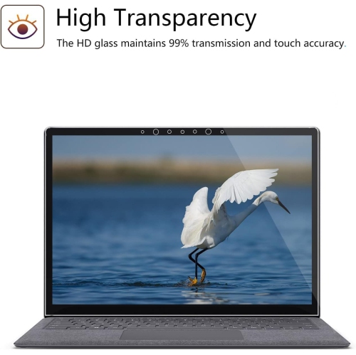 Screen Protector for rosoft Surface Laptop 6/5/4/3 2024-2019, Tempered Gl/Drop Resistant/Easy
