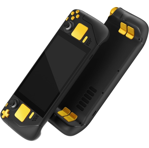 Boutons de rechange or chromé pour Steam Deck, gâchettes personnalisées à pavé tactile ABXY D