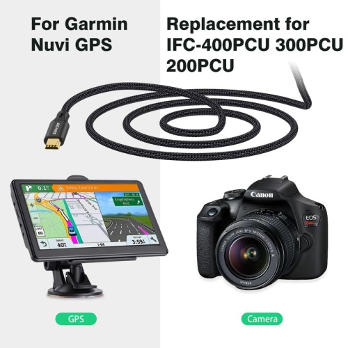 2 Pack 6ft Mini USB Cable, Braided Durable USB-A to Mini-B Charger Charging Cord for TI-84, Garmin GPS, Go-Pro