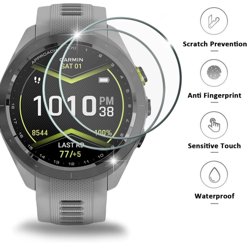 [10+2 Pack] Compatible with Garmin Approach S70-42mm Screen Protector with Charger Port Protector, Anti-Scratch