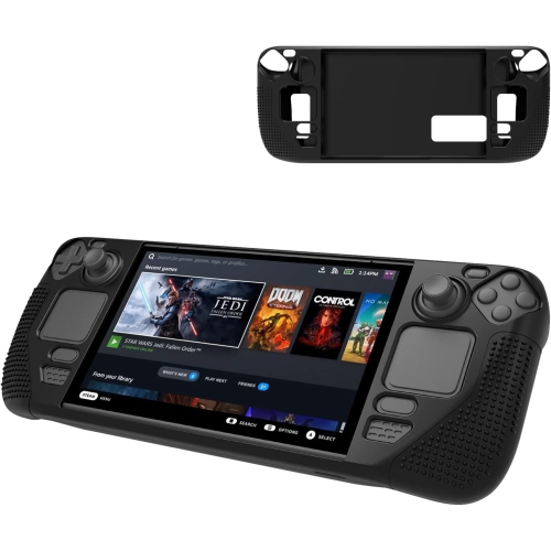 Protective Case Compatible for Valve Steam Deck, Full Protection Silicone Cover with Anti-Slip Particles