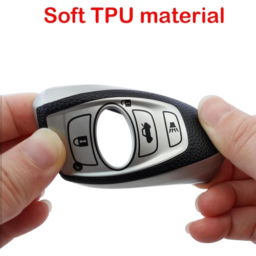 Fit for Subaru Key Fob Cover Case with Keychain, 4-Button Compatibility for Crosstrek, XV, Outback, Forester,