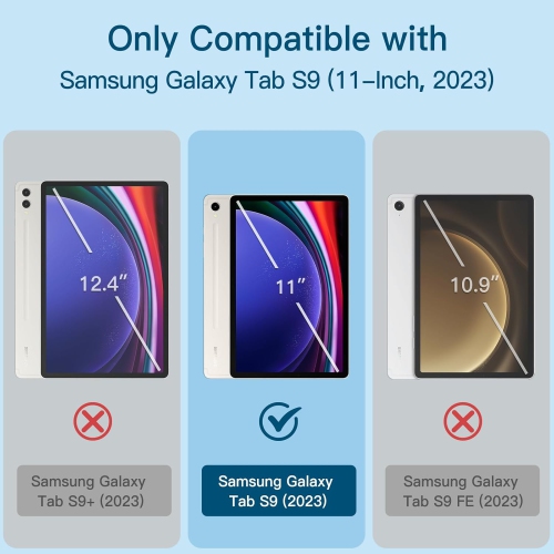 Kids Case for Samsung Galaxy Tab S9 11-Inch, Shockproof Lightweight Tablet Cover with Handle Stand, Support S