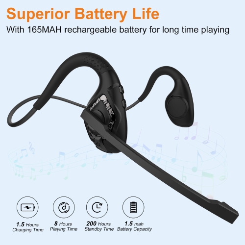 Latest Bluetooth 5.3 w/Noise Canceling Boom , for Phone PC Computer Latop,