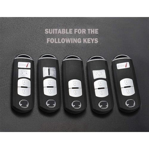 MAZDA Key Fob Cover with Keychain, Fit for 2/3/5/6/8 CX3 CX5 CX7 CX9 MX5