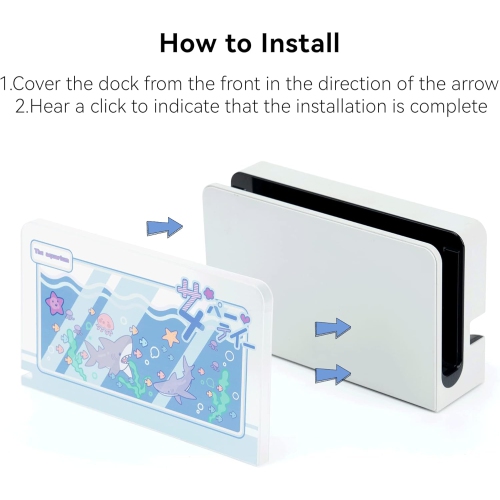 Anti Scratch Switch O Dock Cover- Hard Faceplate Sleeve Pad for Switch O Dock- DIY Replacement Shell