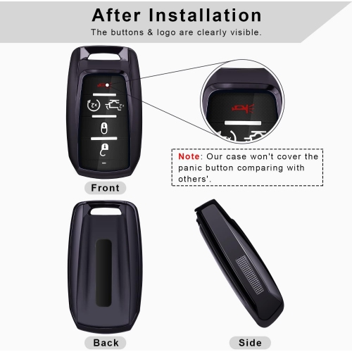 for RAM Key Fob Cover with Keychain Soft TPU Key Case Compatible with 2019 2020 2021 2022 2023 2024 Dodge