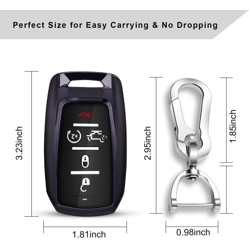 for RAM Key Fob Cover with Keychain Soft TPU Key Case Compatible with 2019 2020 2021 2022 2023 2024 Dodge