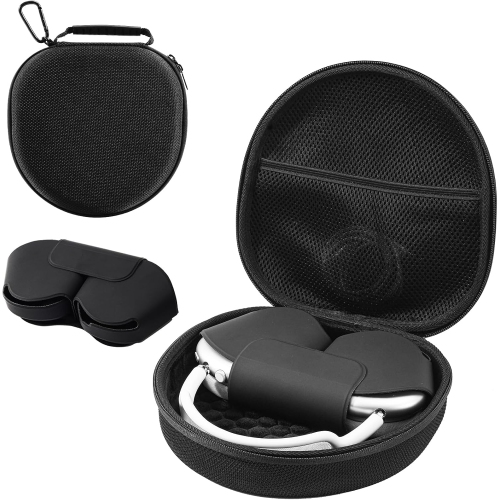 Hard Carrying Smart Case for New AirPods Max, Headphone Travel Case with Sleep Mode Cover & Mesh Pocket,