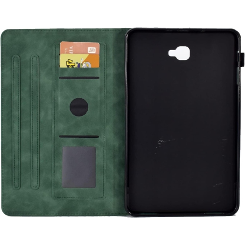 Samsung – Étui pour tablette Galaxy Tab A 10,1&nbsp;po 2016&nbsp;po, étui folio avec support en cuir PU à motif en relief avec [