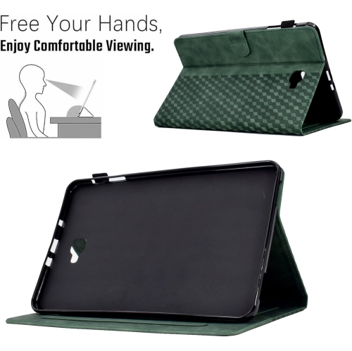 Samsung – Étui pour tablette Galaxy Tab A 10,1&nbsp;po 2016&nbsp;po, étui folio avec support en cuir PU à motif en relief avec [