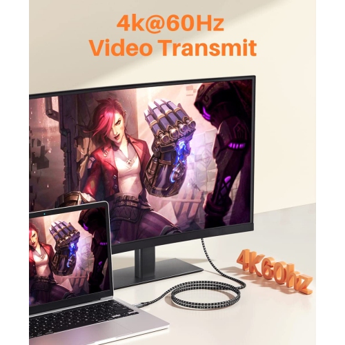 USB C to USB C 3.2 Gen 2x2 Cable 6ft, 4K 60Hz Video Output, 20Gbps Data Transfer, 100W Power Delivery USB C Charger