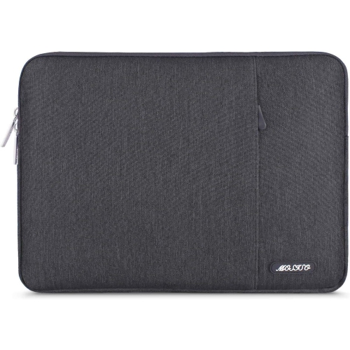 Laptop Sleeve Bag Compatible with Laptop 15 inch, Polyester Vertical Case with Pocket, Space Gray