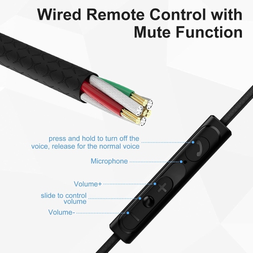 Écouteurs USB Ordinateur , Écouteurs intra-auriculaires avec fil à suppression du bruit avec rophone 7,5 pi pour Office Live