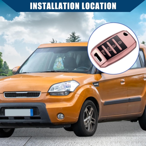 Car Key Fob Cover Case for Kia Soul 2013-2018 / Key Fob Shell Protector Keyless Remote Smart Key