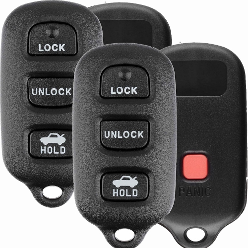 (2 PACK) for Key Fob SHELL CASE & Repair Kit for Keyless Entry cover replacement fits 1995-2009 Toyota