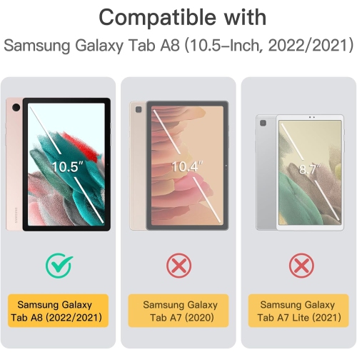 Case for Samsung Galaxy Tab A8 10.5-Inch 2022, Slim Folio Stand Protective Tablet Cover,