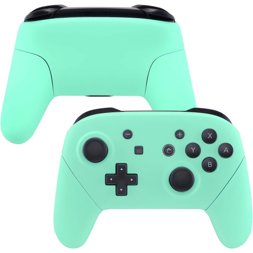 Mint Green Faceplate Backplate Handles for Nintendo Switch Pro Controller, DIY Replacement Hand Grip