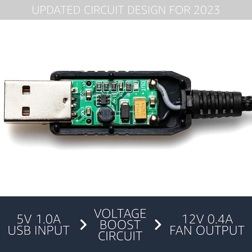 2 câble adaptateur d'alimentation USB à 3 broches et 4 broches pour ventilateur PC à tension 12&nbsp;V pleine vitesse