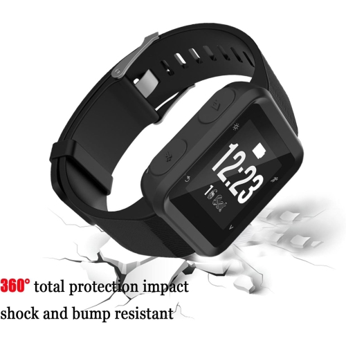 for Garmin Forerunner 35 Case, Silicone Case with Screen Protector for Garmin Forerunner 35 Watch