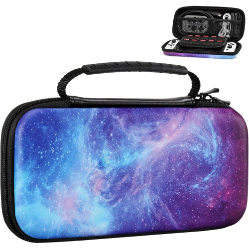 MOKO  Carrying Case for Nintendo Switch O Model/nintendo Switch, Hard Shell Portable Travel Carry Case W/10 Game