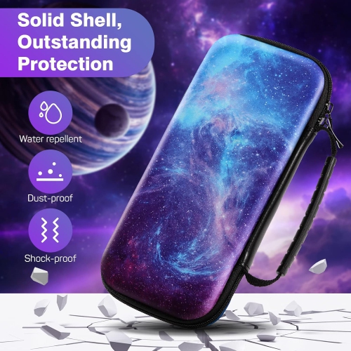 Carrying Case for Nintendo Switch O Model/Nintendo Switch, Hard Shell Portable Travel Carry Case w/10 Game
