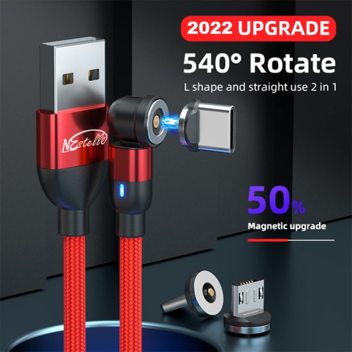 540° Rotation Magnetic Charging Cable, 3 in 1 Magnetic Phone Charger Cord Wire, Compatible with All Phone