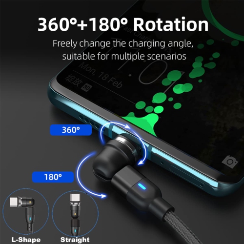 540° Rotation Magnetic Charging Cable, 3 in 1 Magnetic Phone Charger Cord Wire, Compatible with All Phone