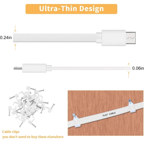 2 Pack 10FT Power Extension Cable Compatible with WyzeCam,WyzeCam Pan,WYZE Cam OG,KasaCam Indoor,NestCam