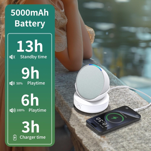 y Base for Pop & iPhone - 5000 mAh Portable Powerbank Charger Stand Holder Dock, 9 Hours Playtime,