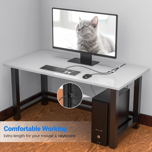 USB Splitter Cable USB y Splitter Adapter Dual USB 2.0 Power Cord Extension for Charging/Data