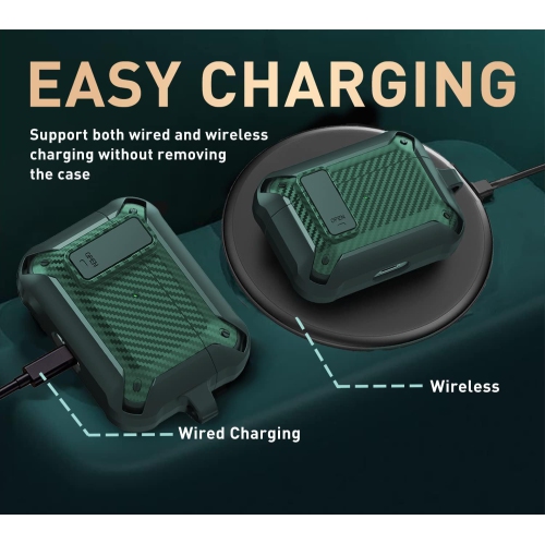 Airpods Pro 2 Case Cover Men Lock with Kit, Protective Cover with Pen Compatible with Airpod