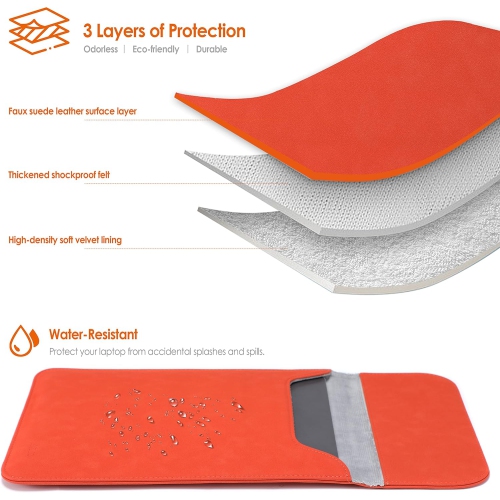 13.3-14 Inch Laptop Sleeve Bag for MacBook Pro 14 M3/M2/M1 Pro/Max A2992 A2918 A2779 A2442 2024-2021, MacBook Air