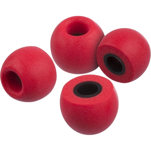 FX4.9 4 Pairs of Round Memory Foam In Ear Earphone Tips. Replacement for Silicone Earbuds. Compatible