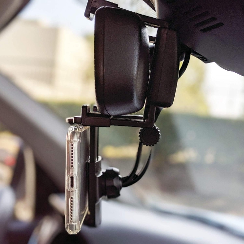s Rearview Mirror Car Mount Grip for Universal Smartphones, Multimedia Devices, GPS Units, Fits
