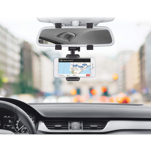 s Rearview Mirror Car Mount Grip for Universal Smartphones, Multimedia Devices, GPS Units, Fits