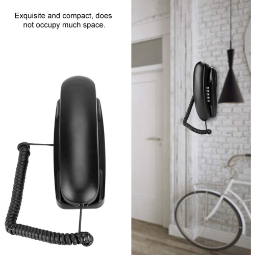 Montage mural, sans afficheur Téléphone filaire Téléphone professionnel compact Téléphone résidentiel pour la famille hôtelière
