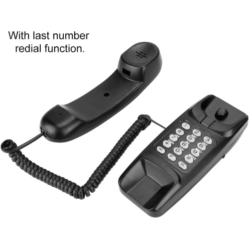 Montage mural, sans afficheur Téléphone filaire Téléphone professionnel compact Téléphone résidentiel pour la famille hôtelière