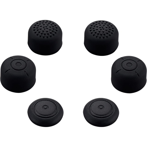 3 Pairs Anti-Slip Black Silicone Extended Length Thumb Grips Thumbstick Caps Case Cover for Nintendo Switch
