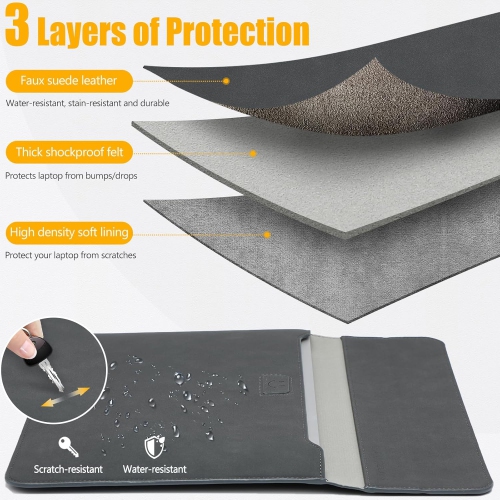 15 Inch Laptop Sleeve Case with Stand Feature Compatible with MacBook Air 15.3/15 M3/M2 A3114 A2941 2024-2023,