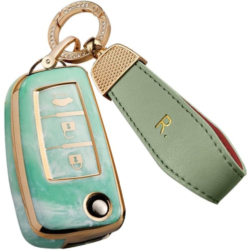 3 Button Flip Key Fob Cover for Nissan Rogue S Rogue Select/Sport, Qashqai Tiida Sylphy Frontier Keyless