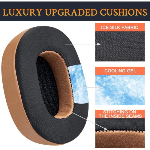Cooling-Gel Earpads Cushions Replacement for Skullcandy Hesh 3/ANC/Evo & Crusher /ANC/Evo & Venue ANC