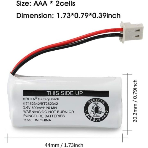BT162342 BT262342 sans fil ies Compatible avec BT183342 BT283342 BT166342 BT266342 VTech CS6114