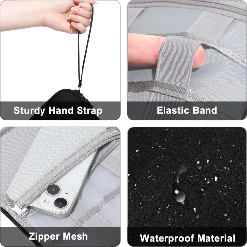 Travel Electronic Organizer Double Layer Cable Organizer Bag Portable Storage Case for Cable Cord,Phone,Charger,Power